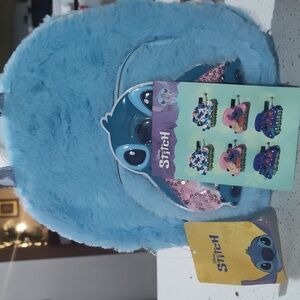 Stitch Furry Blue Kids Backpack